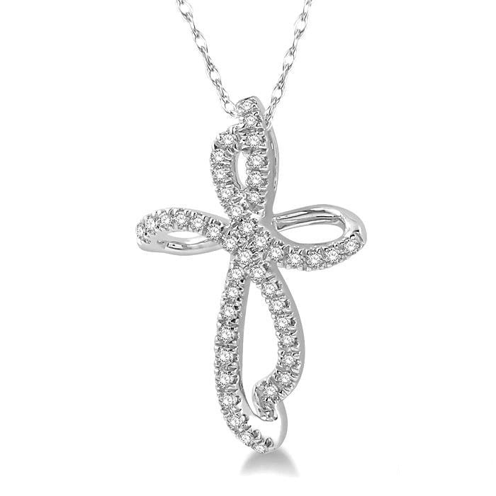 Marigold Lyric Cross Diamond Fashion Pendant