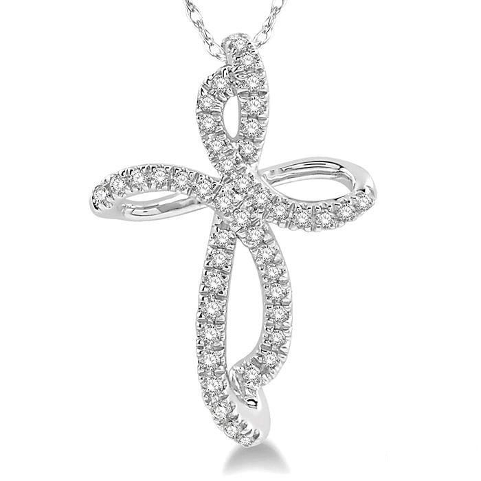 Marigold Lyric Cross Diamond Fashion Pendant