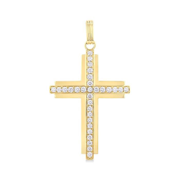 Vellum Riviera Cross Diamond Fashion Pendant