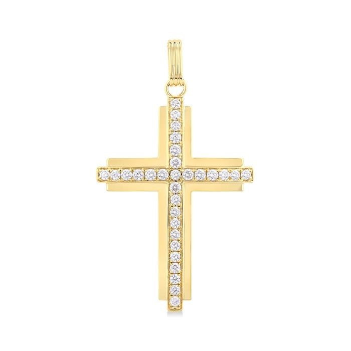 Vellum Riviera Cross Diamond Fashion Pendant