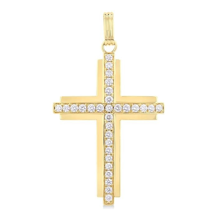 Vellum Riviera Cross Diamond Fashion Pendant