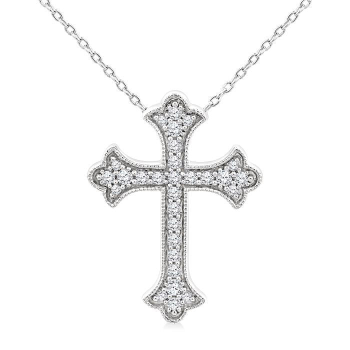 Sundew Quiana Cross Petite Diamond Fashion Pendant