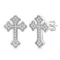 Cross Petite Diamond Fashion Earrings