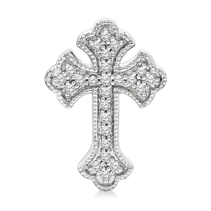 Cross Petite Diamond Fashion Earrings