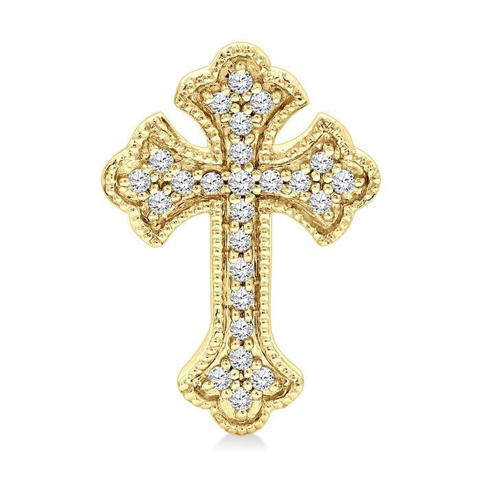 Cross Petite Diamond Fashion Earrings