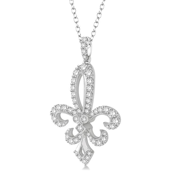 Zofia Marigold Fleur De Lis Diamond Pendant