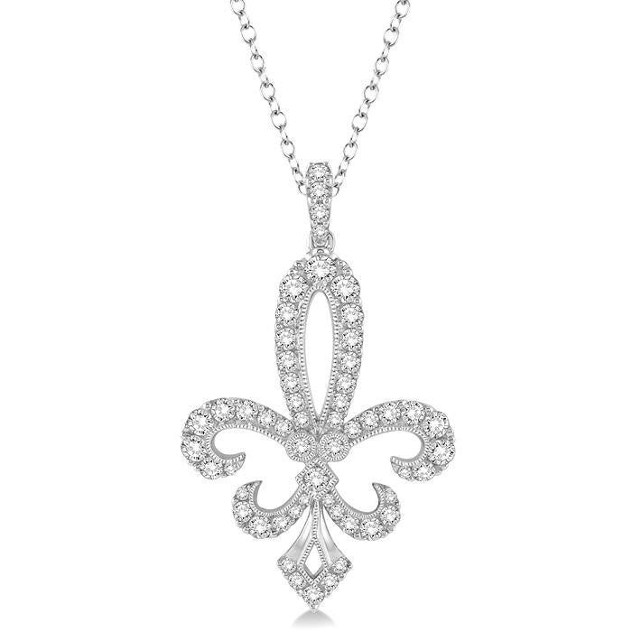 Zofia Marigold Fleur De Lis Diamond Pendant