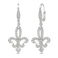 Fleur De Lis Diamond Earrings