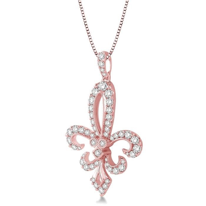 Delphine Aria Fleur De Lis Diamond Pendant