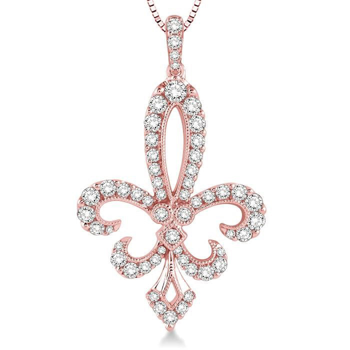 Delphine Aria Fleur De Lis Diamond Pendant