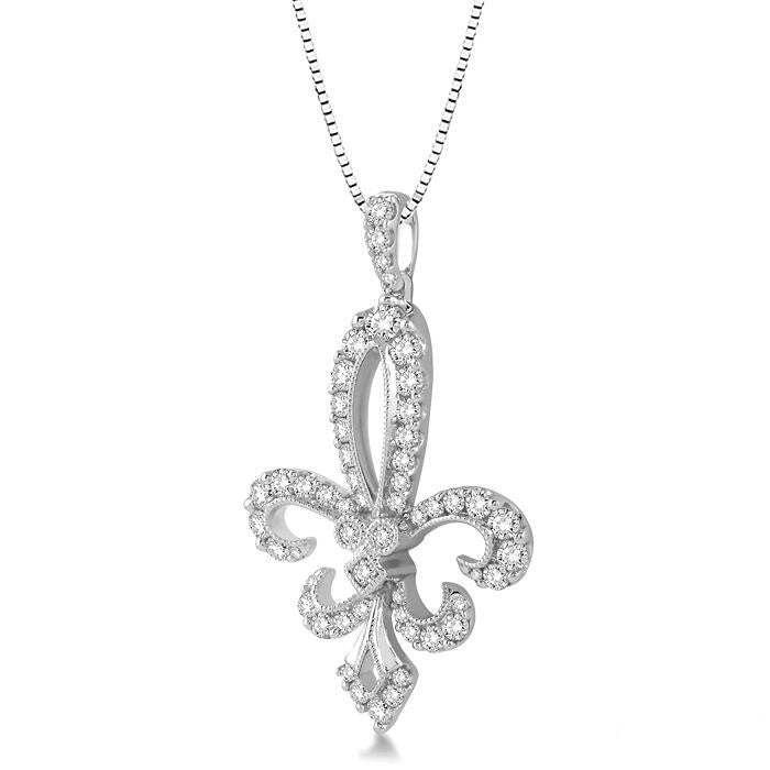 Grandeur Fleur De Lis Diamond Pendant