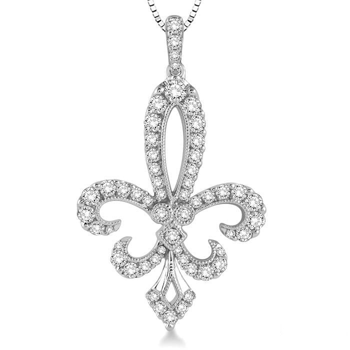 Grandeur Fleur De Lis Diamond Pendant