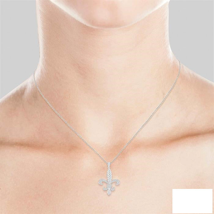 Étoile Fleur De Lis Diamond Pendant