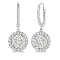 Round Shape Halo Shine Bright Essential Diamond Earrings