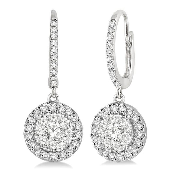 3/8 Ctw Round Cut Diamond Shine Bright Earrings in 14K White Gold