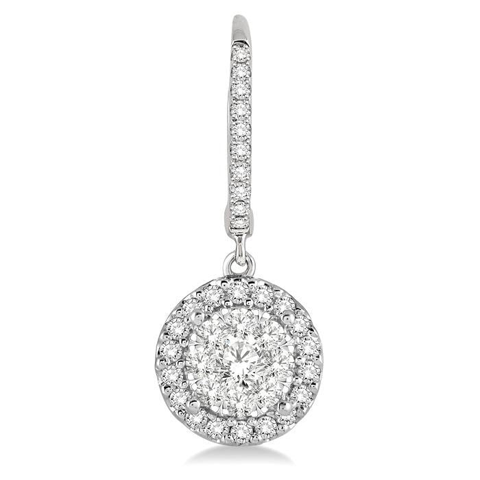 3/8 Ctw Round Cut Diamond Shine Bright Earrings in 14K White Gold