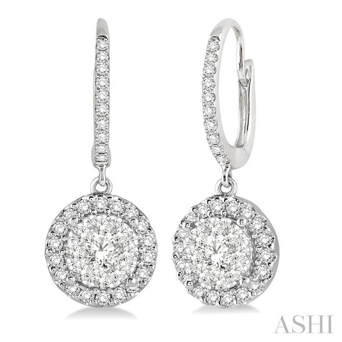 3/8 Ctw Round Cut Diamond Shine Bright Earrings in 14K White Gold