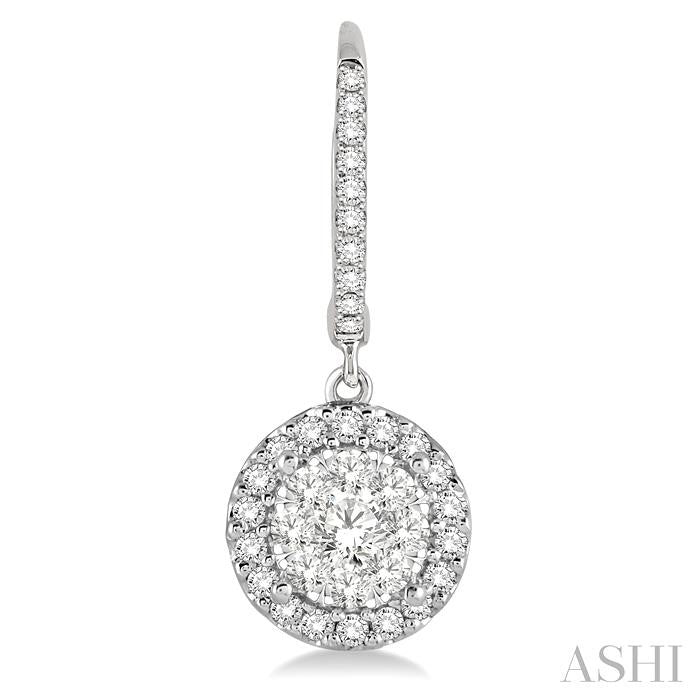 3/8 Ctw Round Cut Diamond Shine Bright Earrings in 14K White Gold