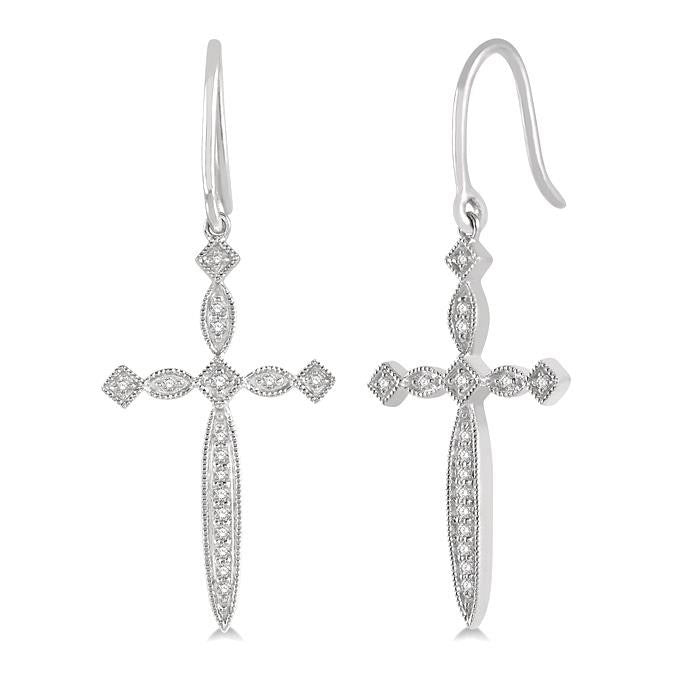 Cross Diamond Earrings