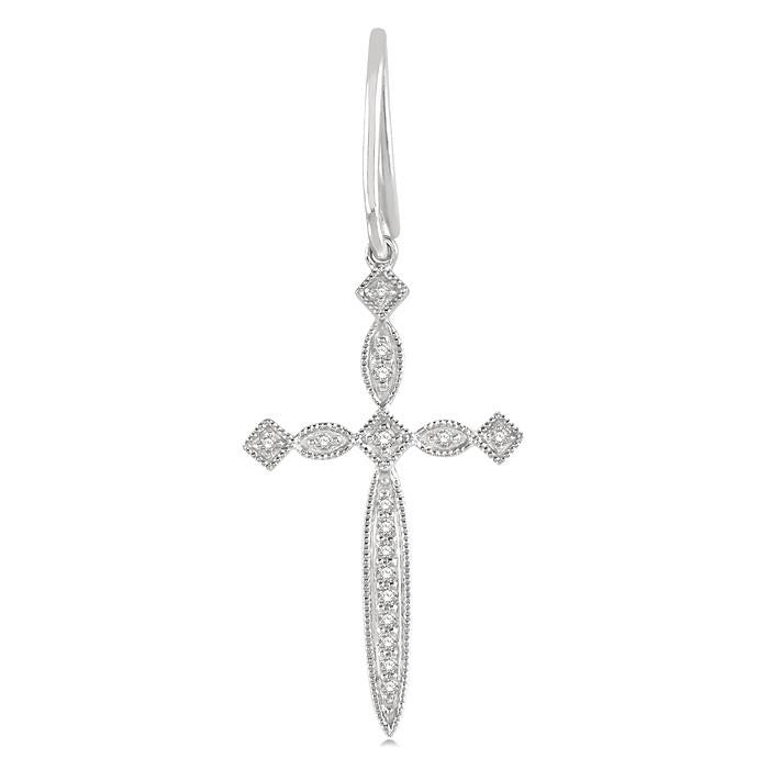 Cross Diamond Earrings