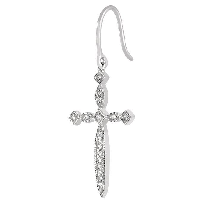 Cross Diamond Earrings