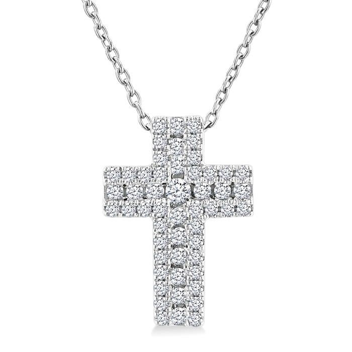 Eclipse Evergreen Cross Diamond Fashion Pendant