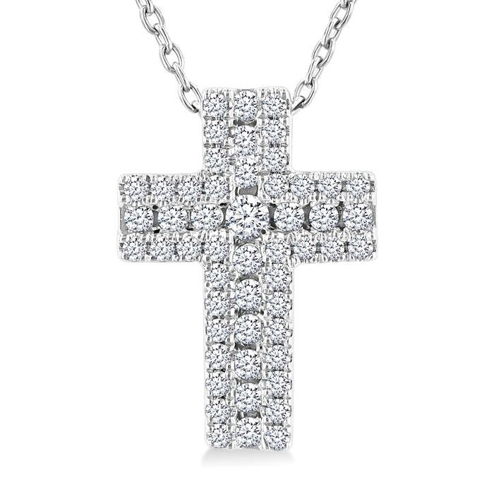 Eclipse Evergreen Cross Diamond Fashion Pendant