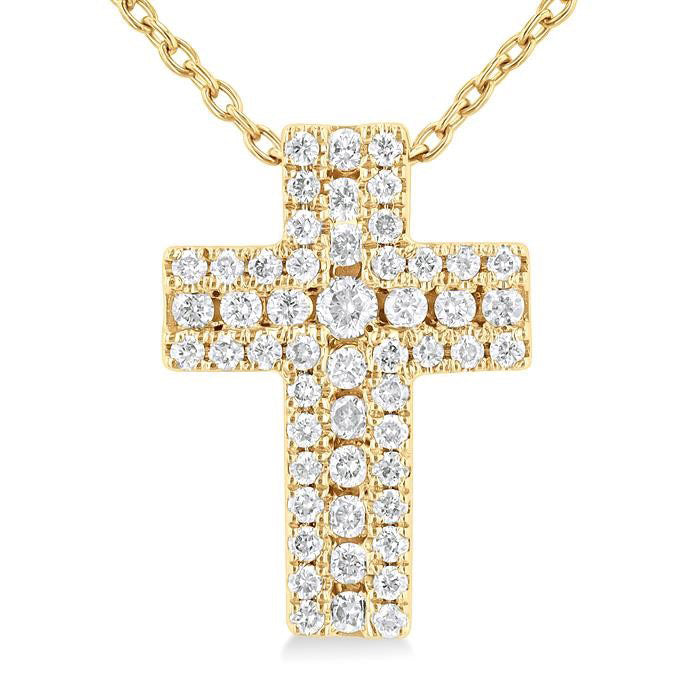 Umber Calypso Cross Diamond Fashion Pendant
