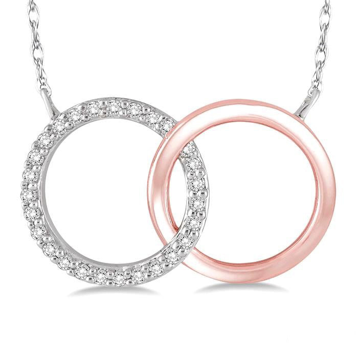 Nocturne Heritage Circle Interlock Diamond Fashion Pendant