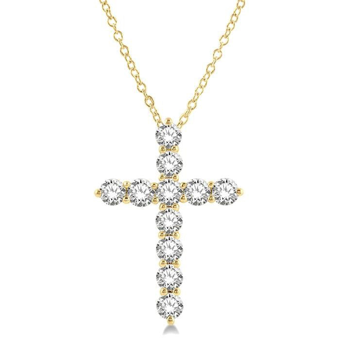 Thorn Thistle Cross Diamond Fashion Pendant