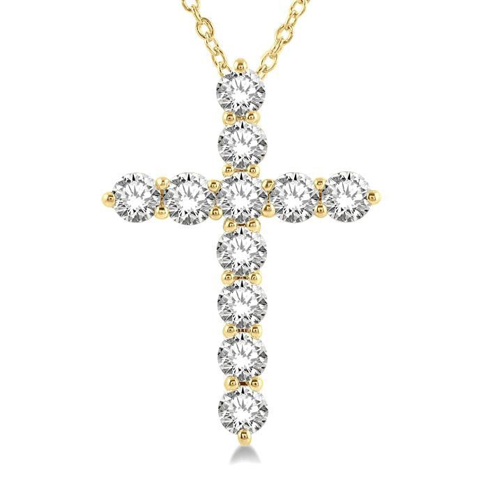 Thorn Thistle Cross Diamond Fashion Pendant