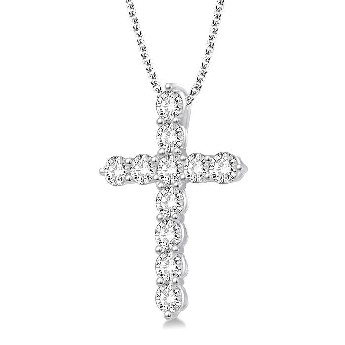 Ivy Couture Cross Diamond Fashion Pendant