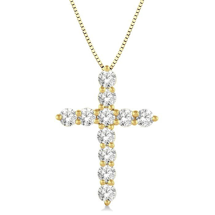 Hera Dahlia Cross Diamond Fashion Pendant