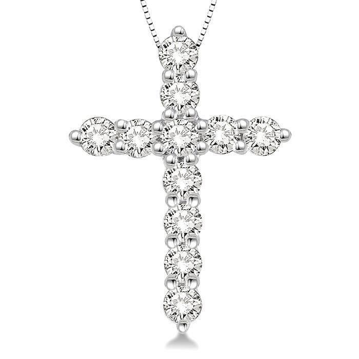 Lilith Orchid Cross Diamond Fashion Pendant