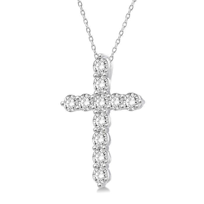 Artemis Lyric Cross Diamond Fashion Pendant