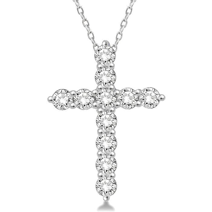 Artemis Lyric Cross Diamond Fashion Pendant