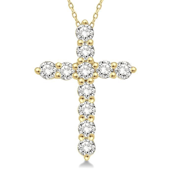 Indigo Minerva Cross Diamond Fashion Pendant
