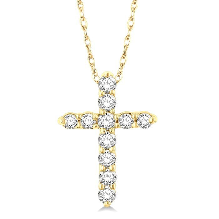 Waverly Raven Cross Diamond Fashion Pendant