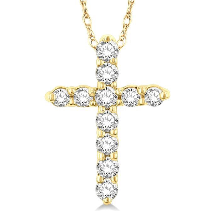 Waverly Raven Cross Diamond Fashion Pendant