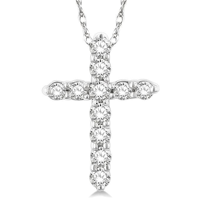 Peregrine Dahlia Cross Diamond Fashion Pendant