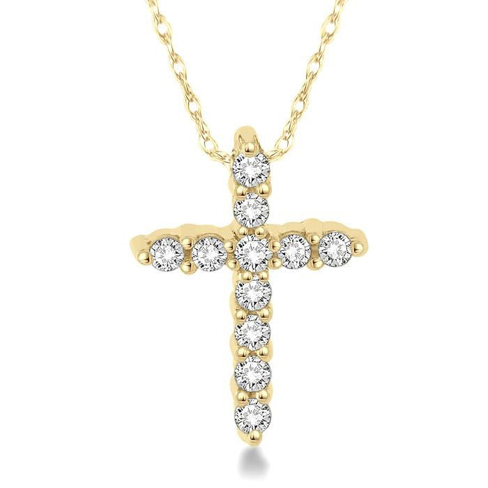 Xenia Gale Cross Petite Diamond Fashion Pendant