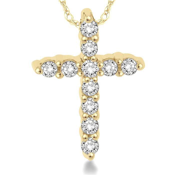 Xenia Gale Cross Petite Diamond Fashion Pendant