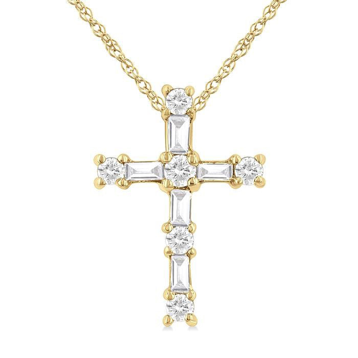 Poise Halcyon Cross Diamond Fashion Pendant
