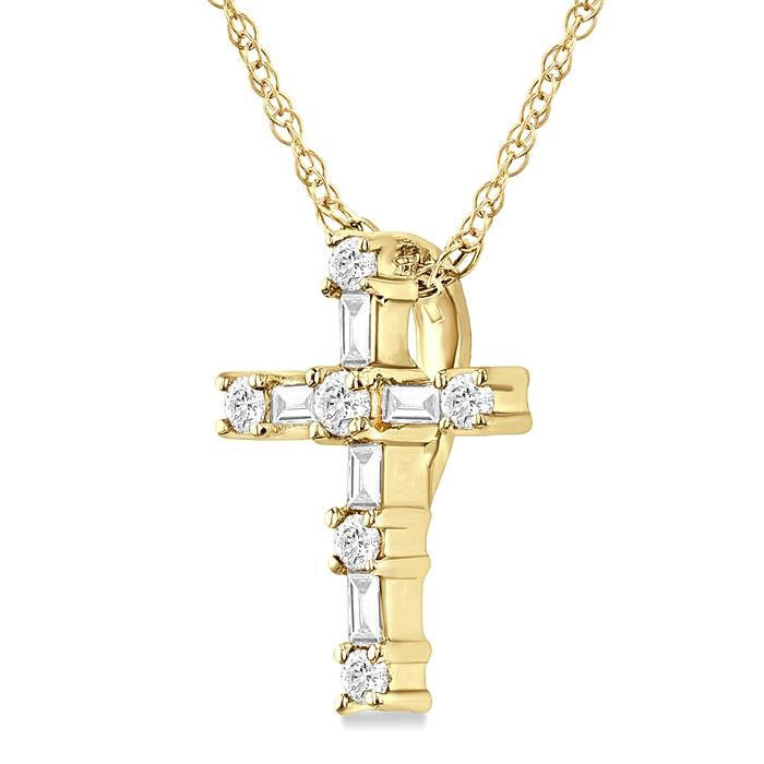 Poise Halcyon Cross Diamond Fashion Pendant