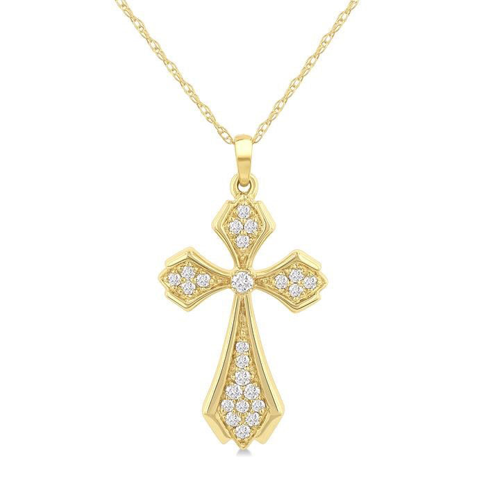 Regalia Nettle Cross Diamond Fashion Pendant