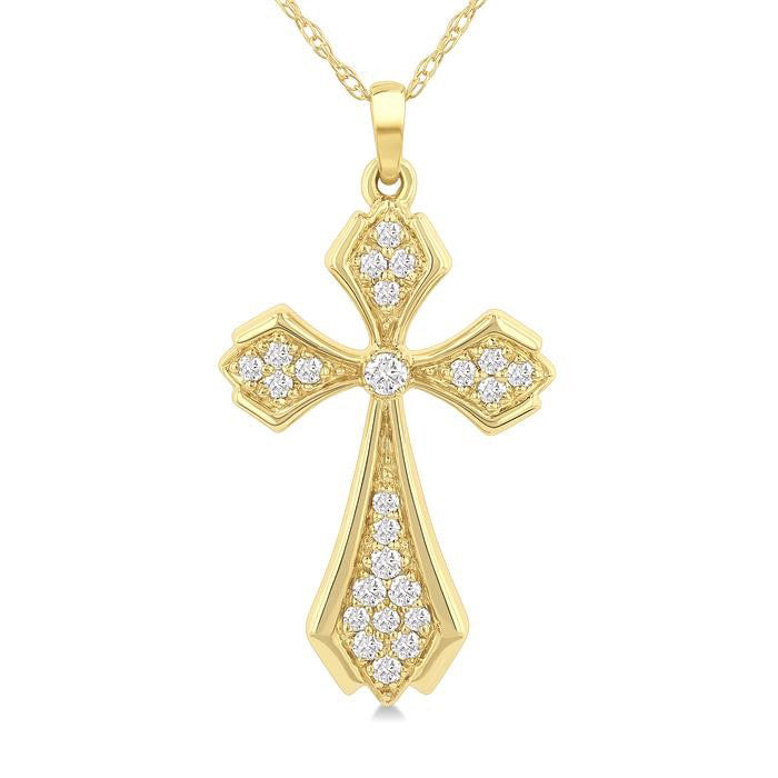 Regalia Nettle Cross Diamond Fashion Pendant