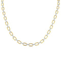 Bold Octagon Shape Link Diamond Fashion Necklace