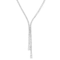 9 Ctw Y-Split Round Cut Diamond Lariat Necklace in 14K White Gold