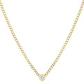 Echo Selene Round Shape Curb & Cuban Diamond Fashion Necklace