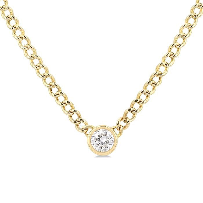 Echo Selene Round Shape Curb & Cuban Diamond Fashion Necklace